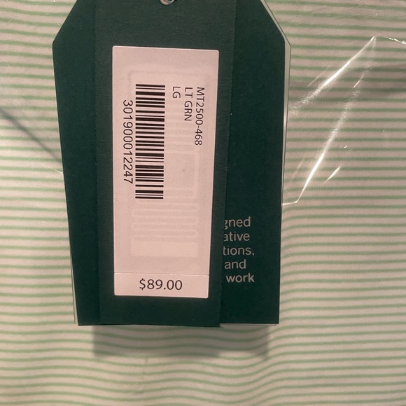 Masters Light Green Striped Polo Shirt - Picture 6 of 6